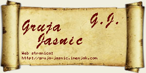 Gruja Jasnić vizit kartica